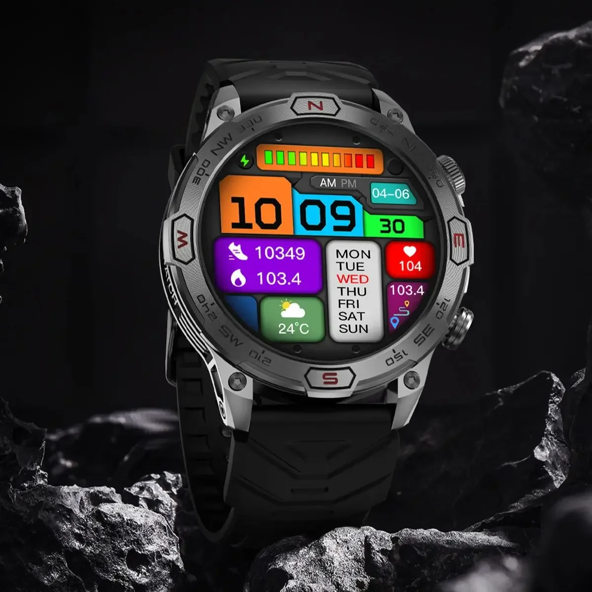 Reloj inteligente para hombre, pulsera con pantalla de 2024 ", ECG + PPG, detección de frecuencia cardíaca para todo tipo de clima, voz AI, llamada Bluetooth, novedad de 1,43