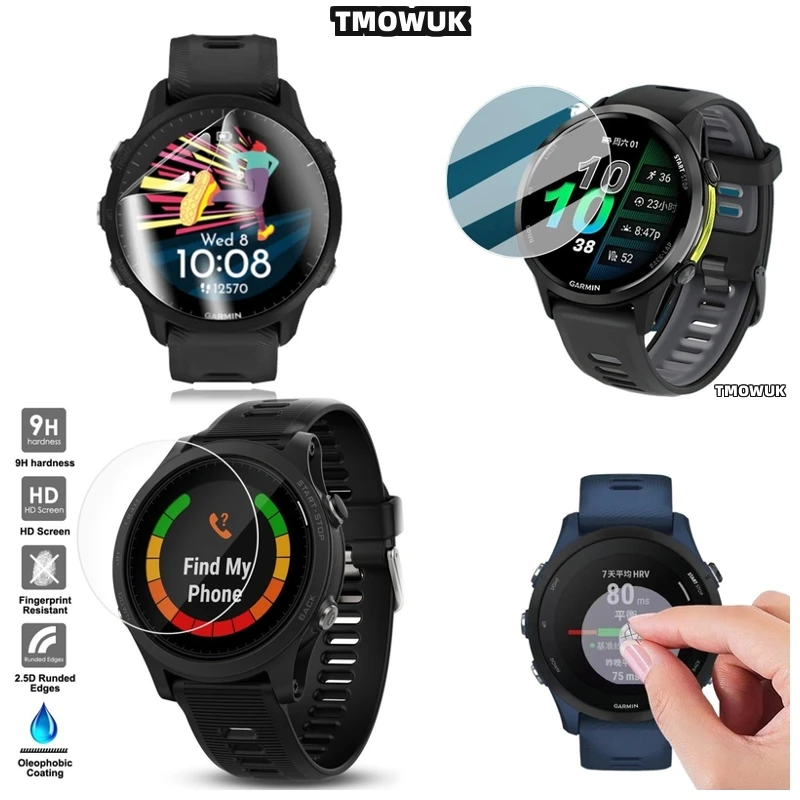 

For Garmin Forerunner 645 735 745 935 945 955 965 970 Fenix 7 7S 7X Pro Tempered Glass Screen Protectors Ultra - Thin HD Anti -