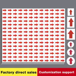 Red Arrow Self Adhesive Labels Round Square Failure Indication Sign Stickers