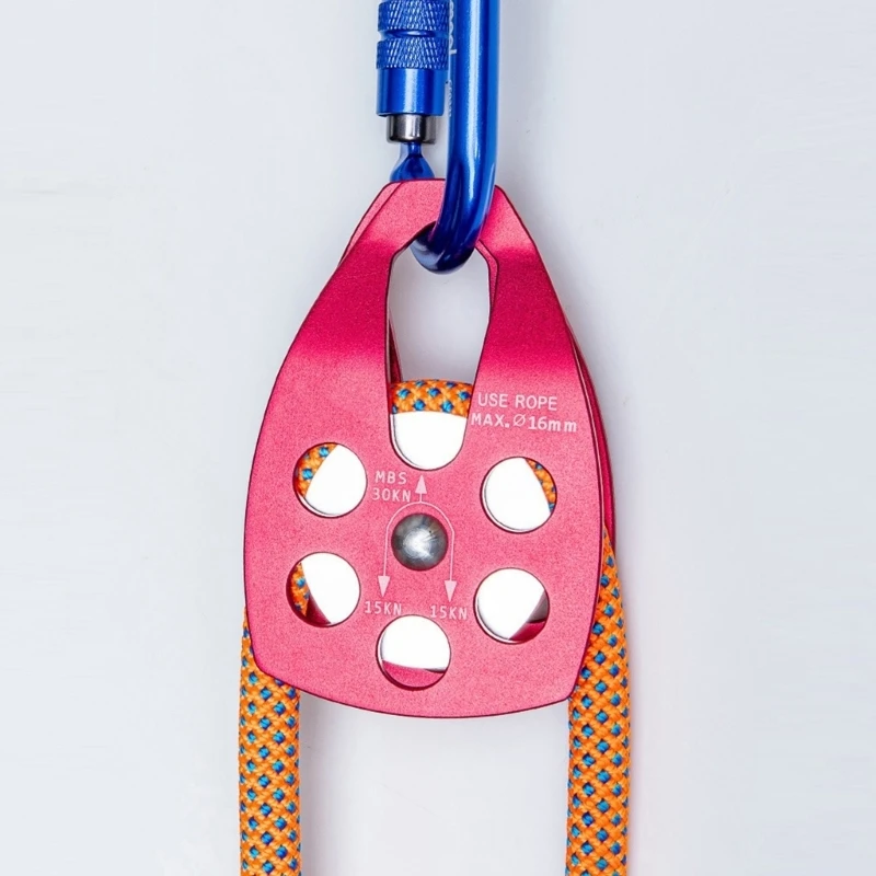 30KN Climbing Rescue Pulley Swing Sheave for Rescue/Work at Heights/Rappelling