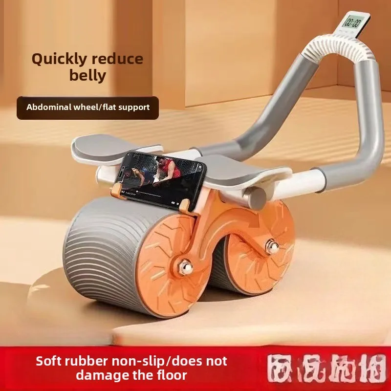 الارتداد التلقائي لعجلة البطن، ودعم الكوع المسطح، وجهاز تدريب البطن، ومعدات اللياقة البدنية المنزلية #1