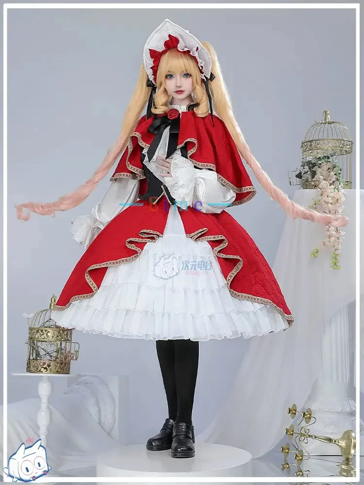 Reiner Rubin Shinku Cosplay Costume Women Lolita Dress With Hat Halloween Carnival Uniform Anime Clothing Party Suit Custom Made