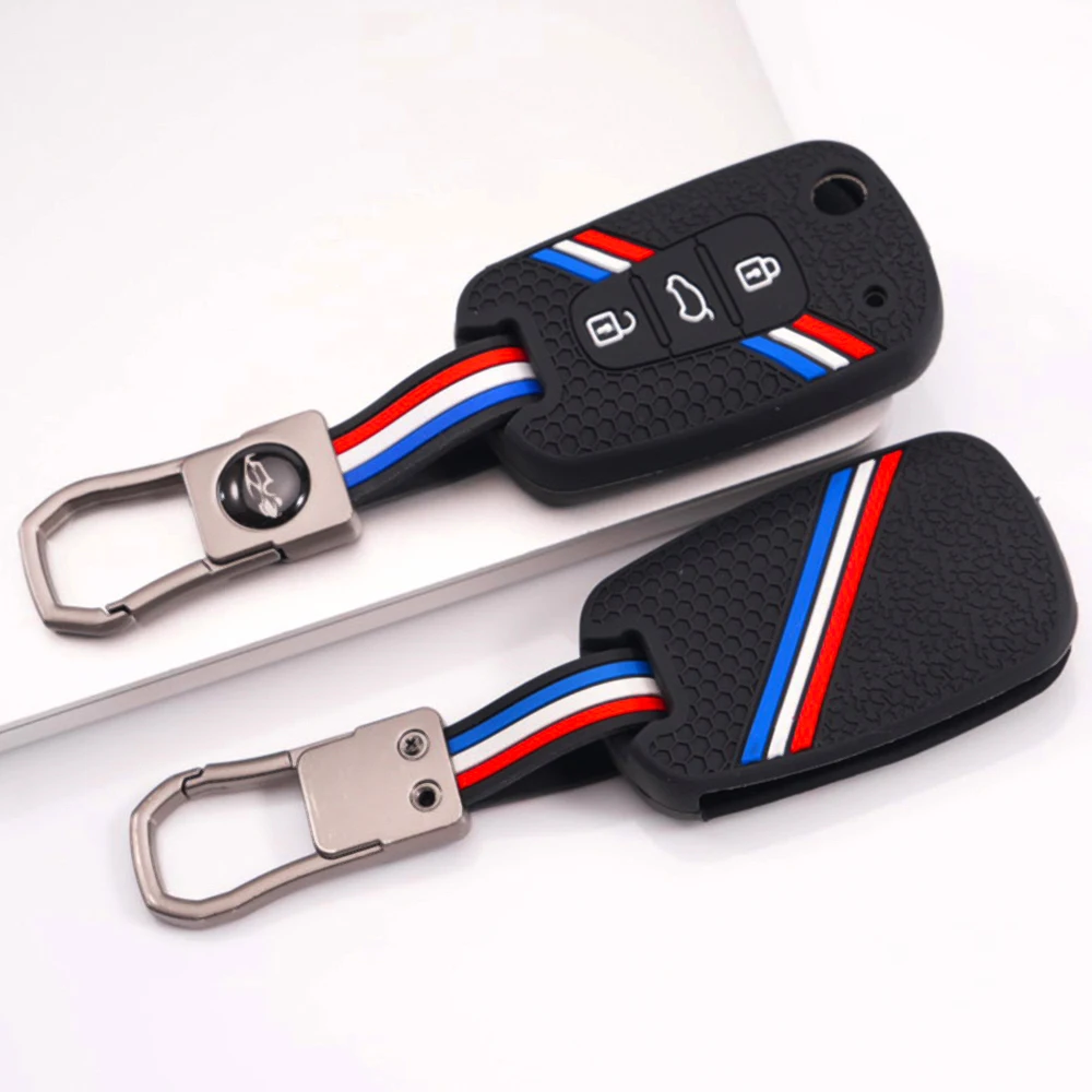 Key Fob Case With Wrist Strap For Kia K2 Rio K3 K5 Sportage Sorento Soul Cerato Optima Seltos Stonic Carnival Pegas Anti Slip
