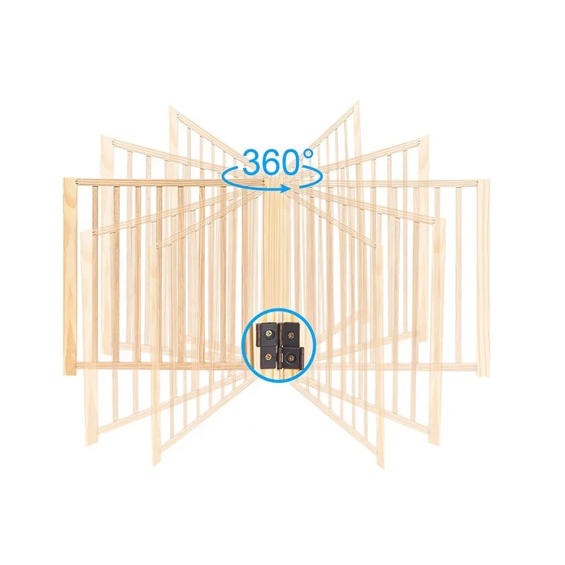 Paneles de perrera de madera sostenibles para mascotas, conjunto de puerta ajustable, paneles de perrera para mascotas, valla de madera para perros para todas las estaciones