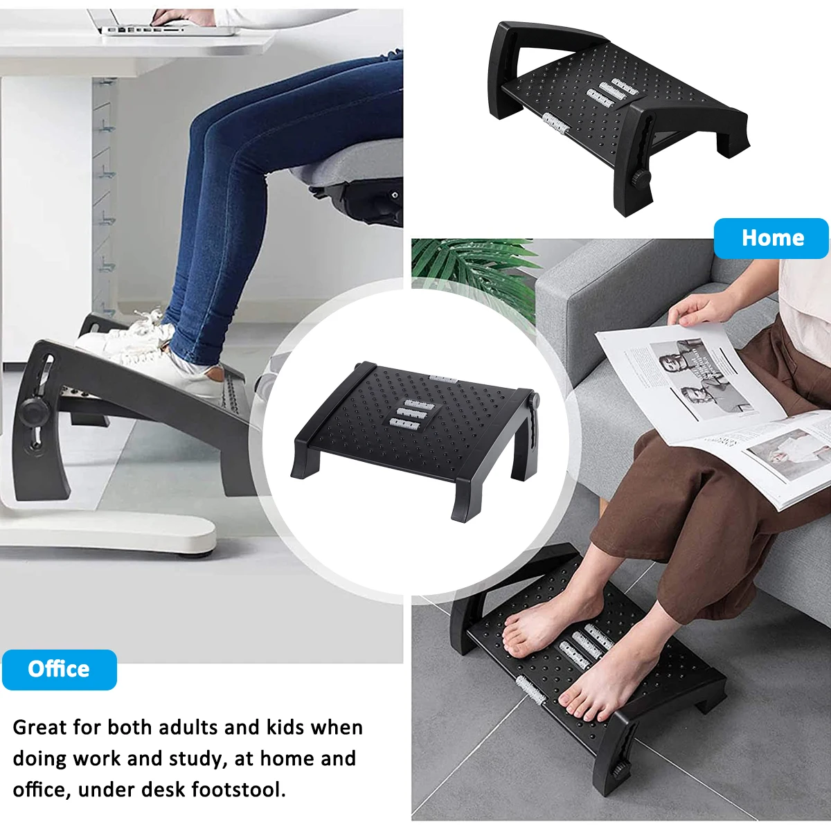 Foot / Leg Rest for Office Chair Ergonomic Computer Under Desk Footrest