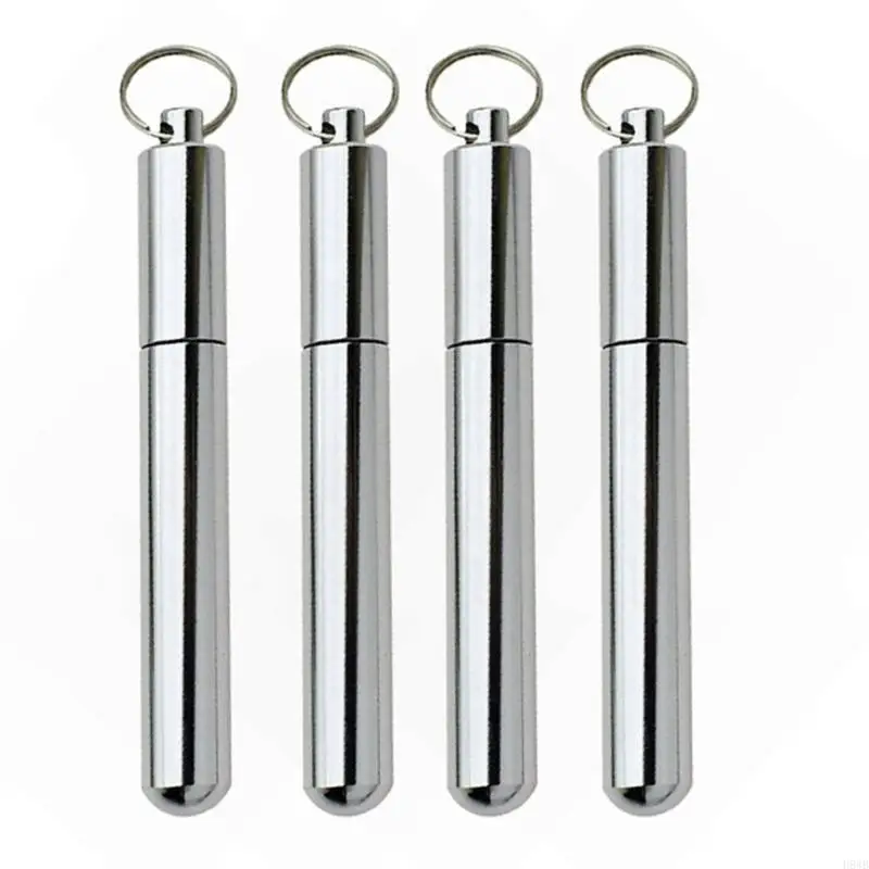 H8WB Waterproof Aluminum Toothpick Dispenser Mini Storage Box for Camping Office Essential
