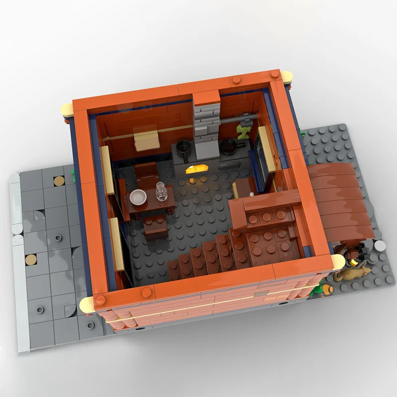 1012 個 MOC 労働者の家モジュラーモデルビルディングブロック組み立てる DIY クリスマスギフトクリエイティブおもちゃレンガ子供の誕生日