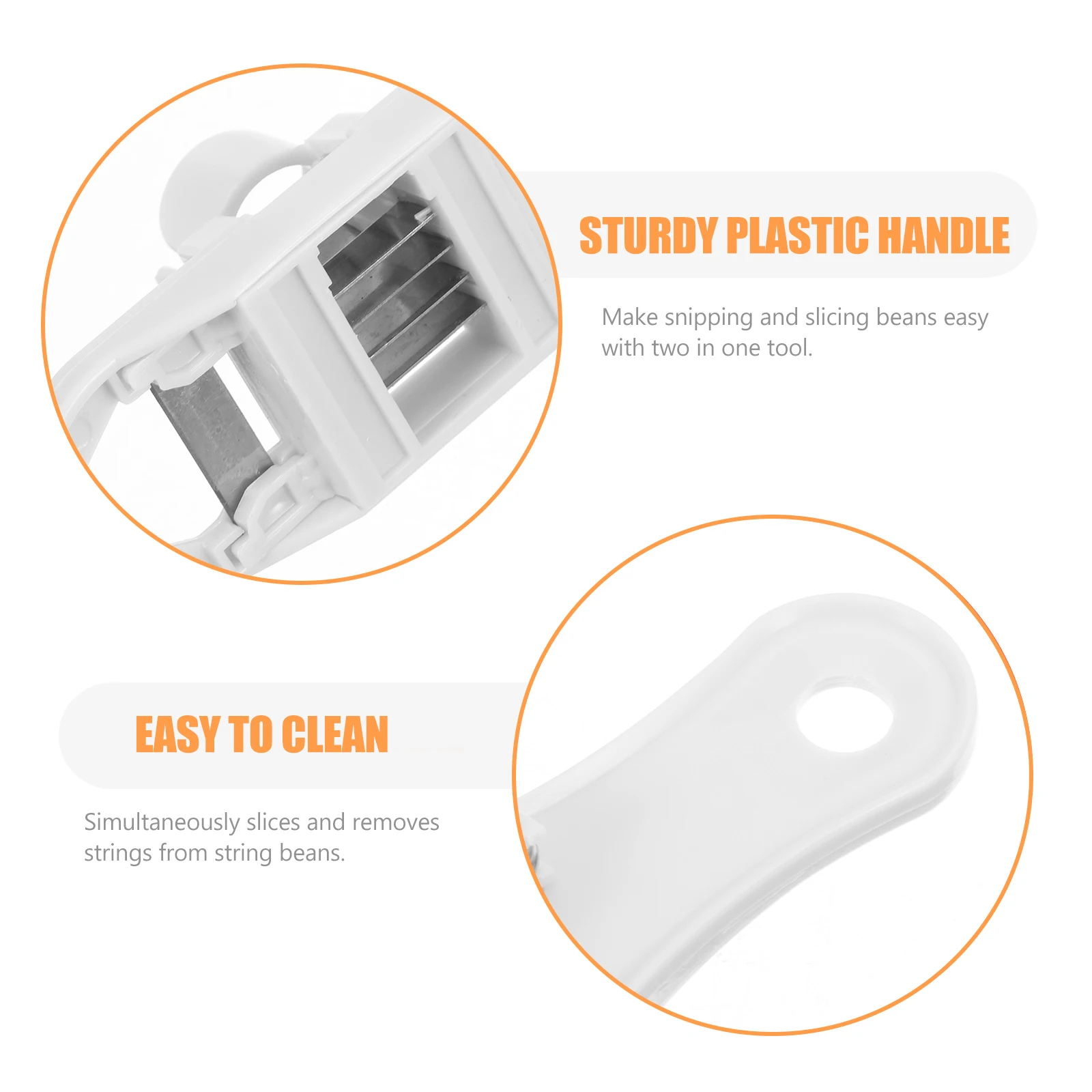 

2pcs Bean Slicer Stem Remover Cucumber Shredder Kitchen Fruit Peeler Beans Stringer Veggie Tool Stainless Steel Plastic