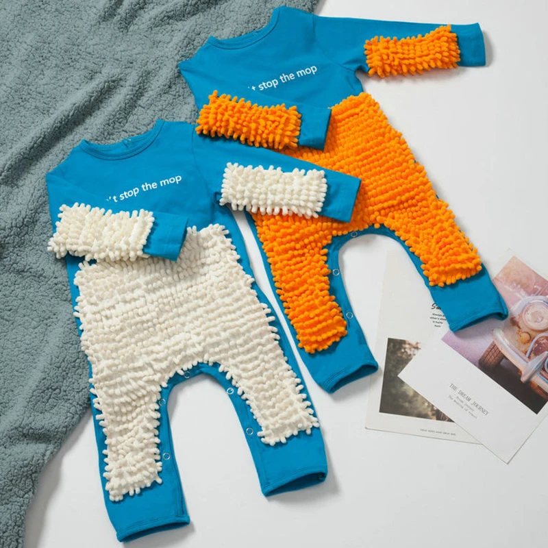 الرضع طفل صبي فتاة السروال القصير الربيع الوليد بذلة ممسحة الفتيان الفتيات طويلة الأكمام الطفل الزحف رسالة طفل الفتيات الملابس السروال القصير