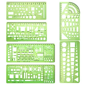 Teknik mimari şablon pratik ev planı geometrik hazırlama aracı profesyonel mobilya çizim ölçme Stencil