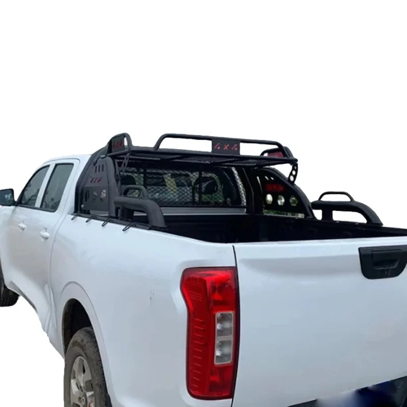 Factory Hot Selling New Universal 4X4 Pickup Bumper With Roof Box Luggage Basket Ranger Hilux -Bolt-On Black
