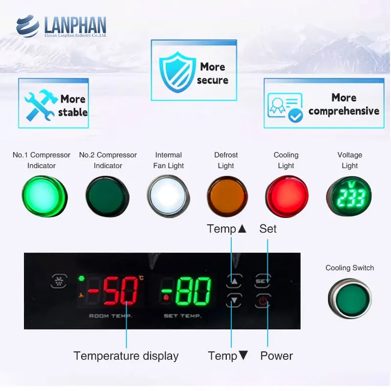 Macchina per il congelamento dell'esplosione Frigo commerciale da 300 litri e congelatore dell'esplosione Contenitore con apertura laterale della stanza fredda per gelati di pesce e carne