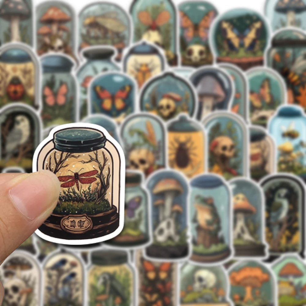 50PCS bottle series creative stickers, suitable for decorating helmets, water bottles, suitcases, waterproof stickers