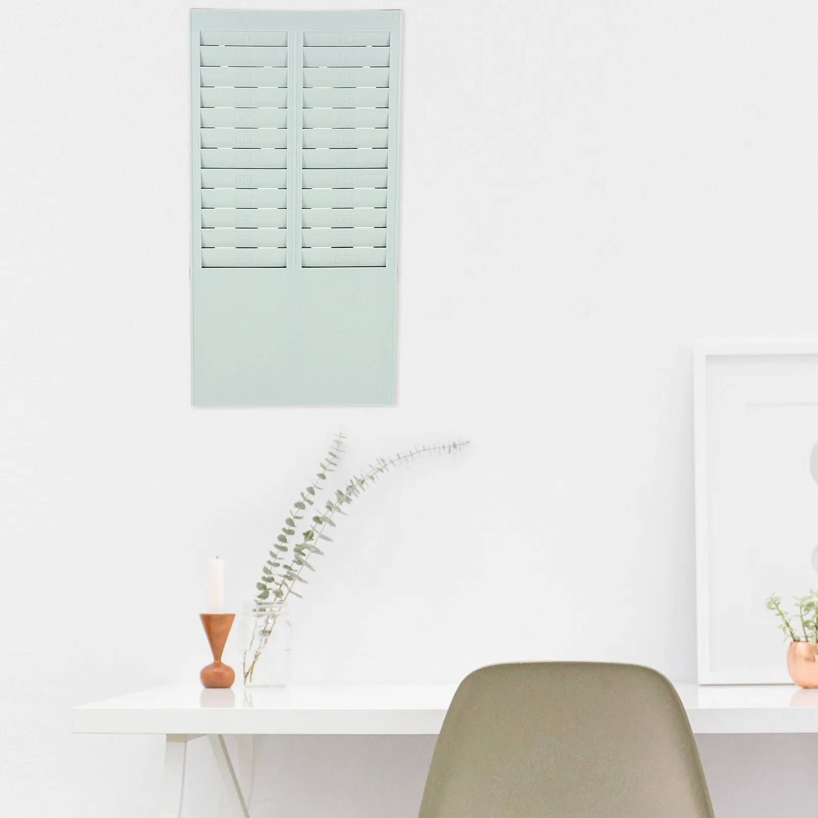 24-slots-plastic-attendance-card-rack-wall-mounted-office-attendance-card-holder-time-cards-holder-exam-room-time-cards-rack
