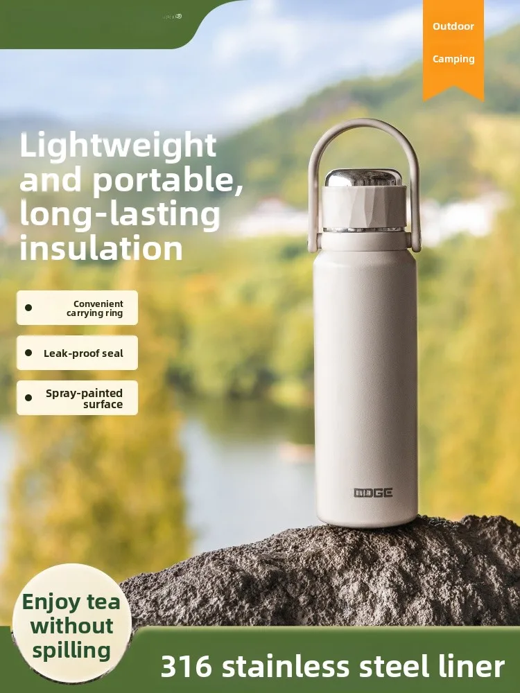 

Термочашка Doe 36, нержавеющая сталь, большая портативная бутылка для воды Capaci, уличная новая модель, изолированная кофейная чашка с St