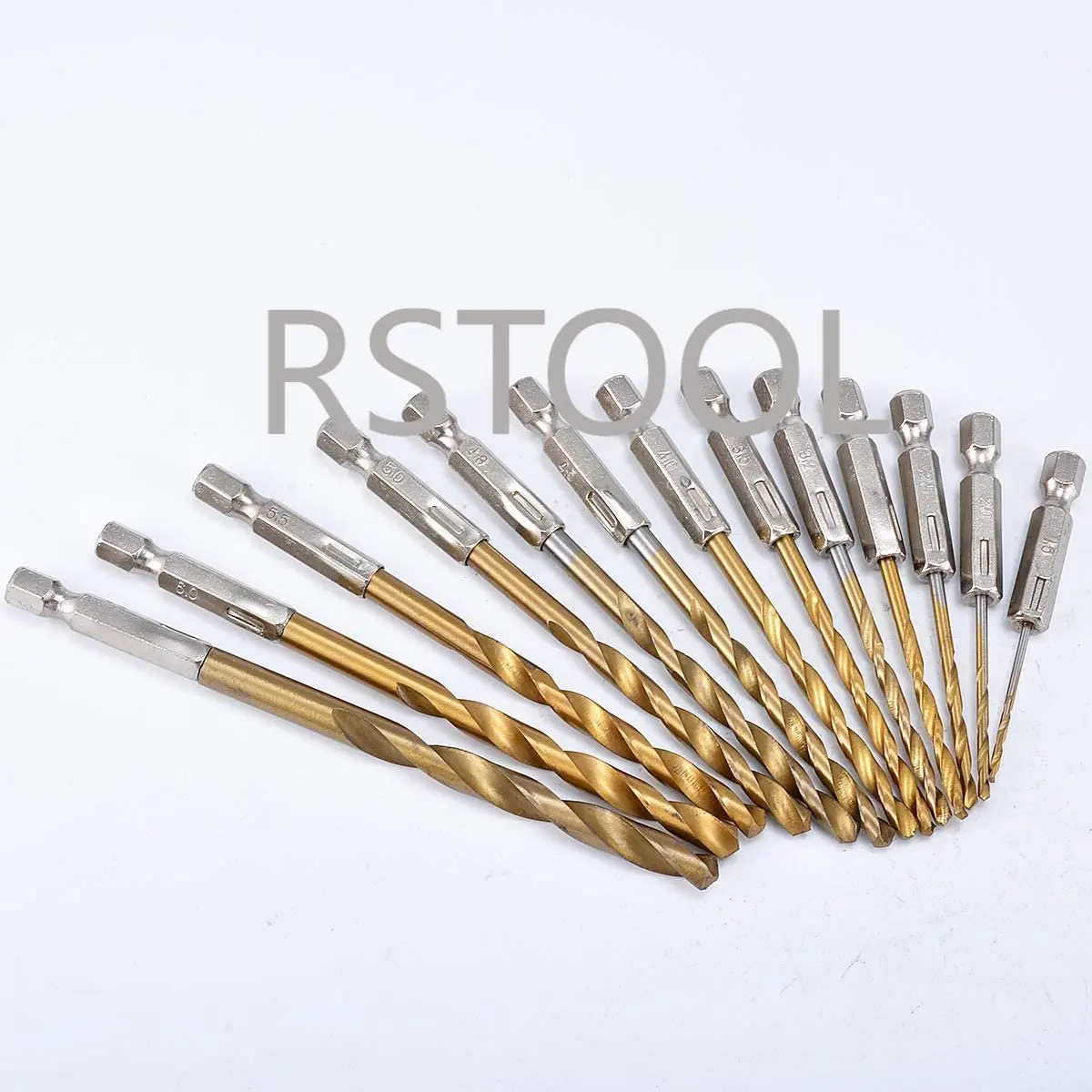 Titan Xoắn Bộ Mũi Khoan 13 Chiếc Chuôi Lục Giác HSS Nhanh Chóng Thay Đổi Thường Xuyên Dụng Cụ Khoan Gỗ Nhựa Hợp Kim Nhôm 1.5-6.5Mm