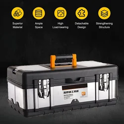 Double Layer Tool Organizer with Handle (14/17/20 inches) Multi-Size Tool Box Multi-Functional Portable Tool Storage Case