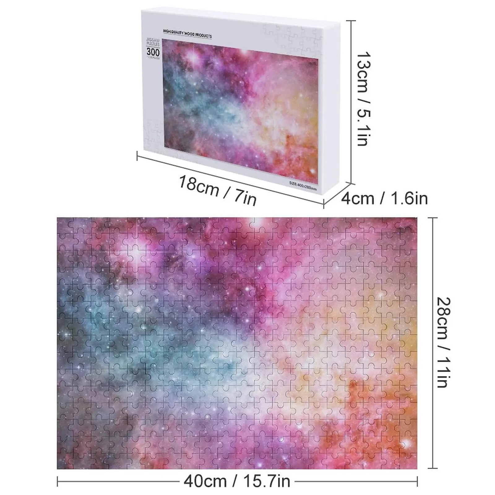 Розовая туманность, космическая головоломка, деревянное имя, аниме, подарки на заказ, головоломка