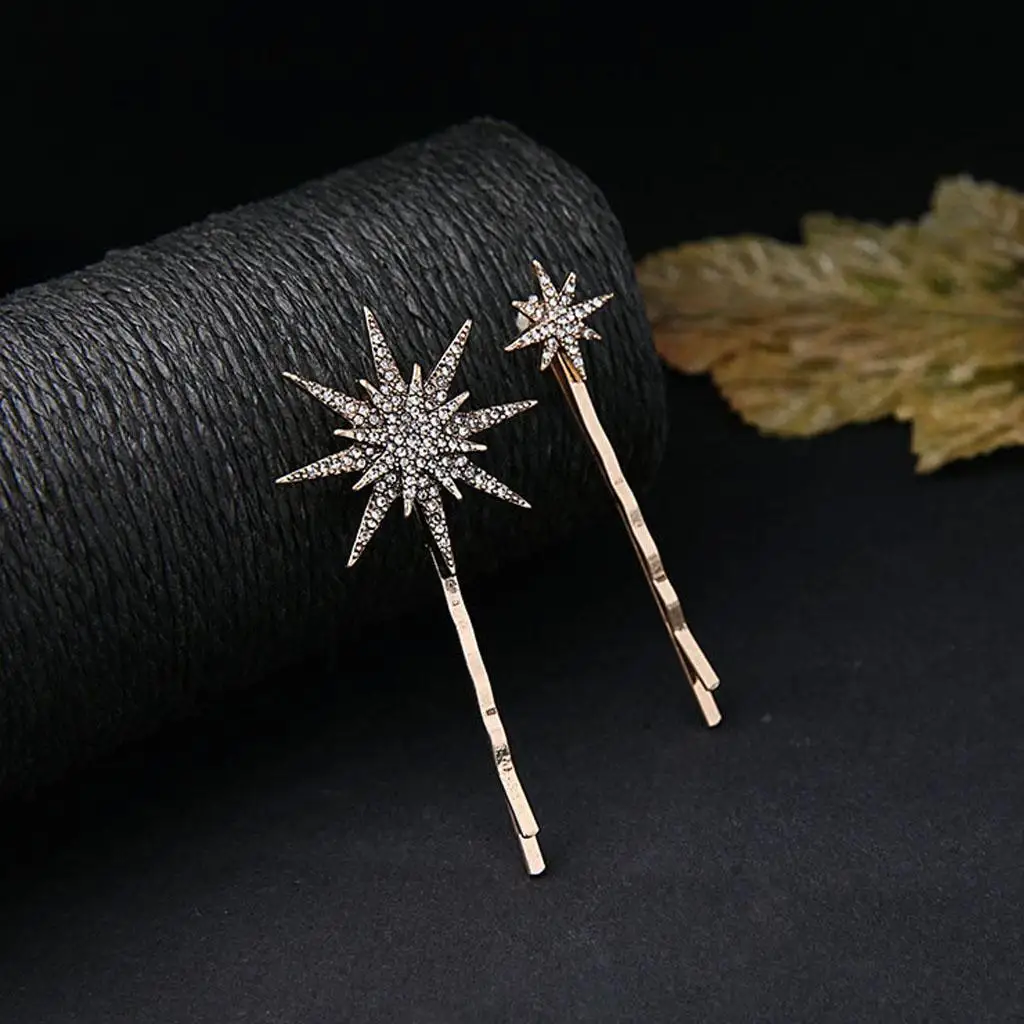 Women Crystal Rhinestone Wedding Bridal L Hair Prom Hairpin