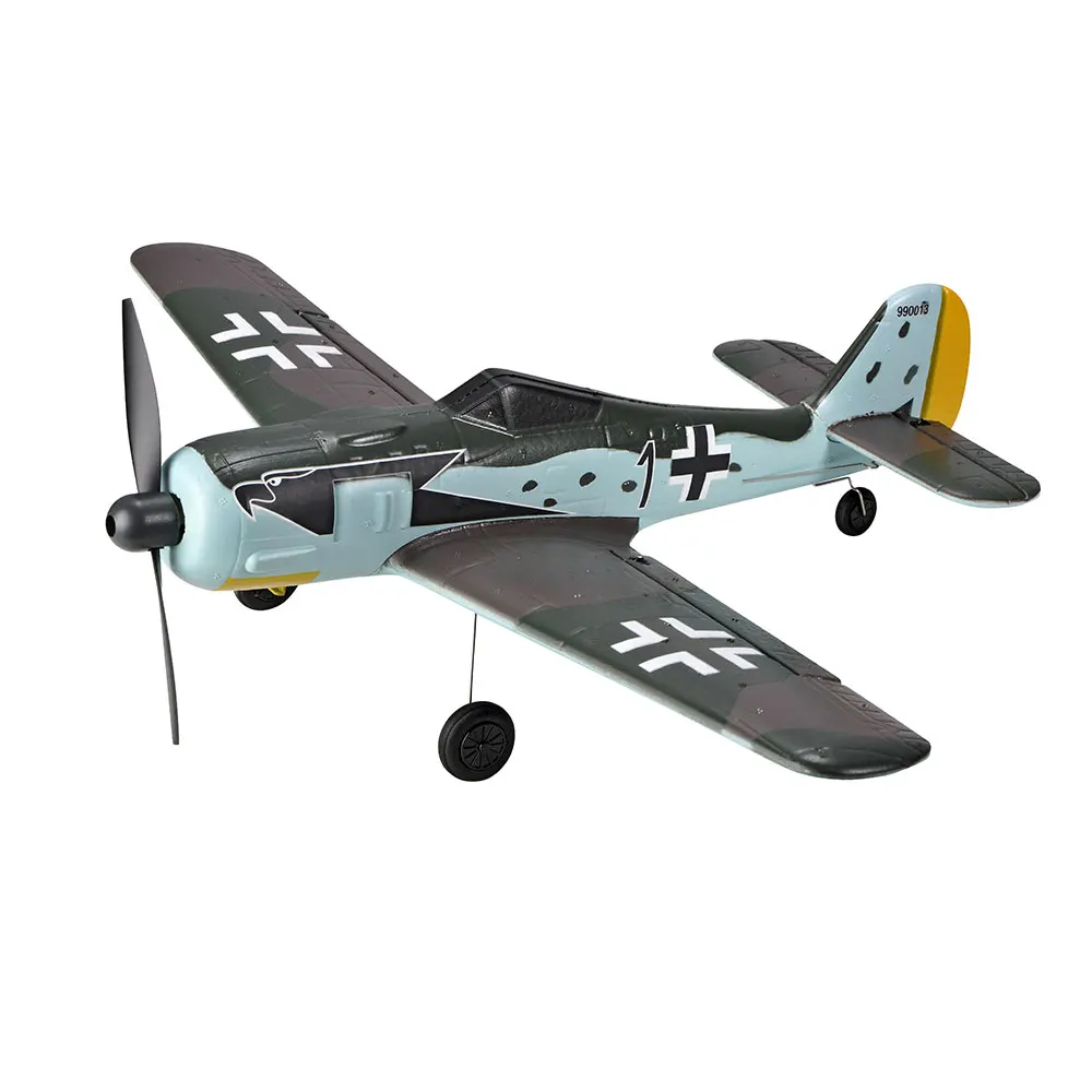 초보자용 TOP RC HOBBY 미니 FW190, 2.4G, 4CH, 6 축 자이로, 원 키 곡예 비행, U 턴 EPP 스케일 워버드 RC 비행기 RTF, 402mm