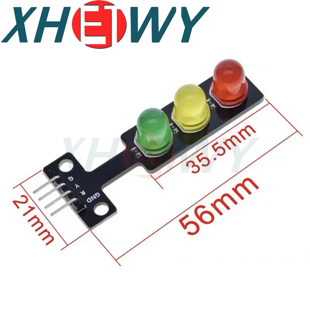 RGB LED信号機ディスプレイモジュール,5V,赤,黄,緑
