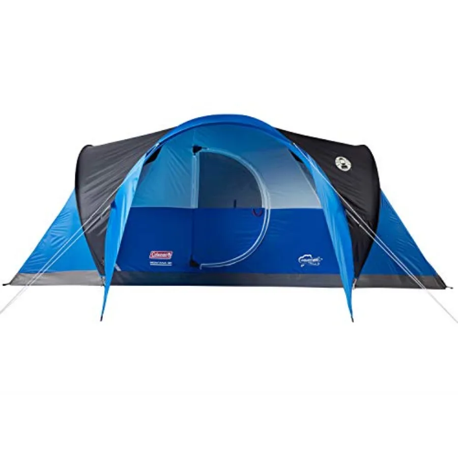 Montana Camping Tent for family use, polyester fabric, gray color, quick-setup in 15 minutes with included rainfly and carry ba