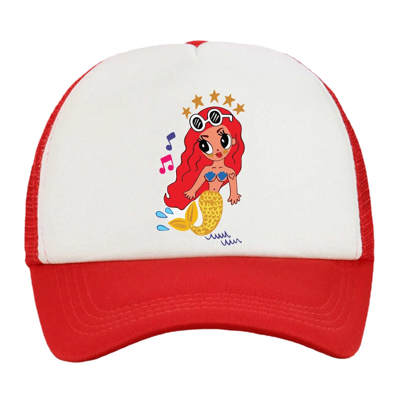 Mermaid Baseball Cap Trend Manana Sera Bonito Summer Sun Hat Boys Girls Outdoor Hip-hop Mesh Hats For Kids 3-8 Years