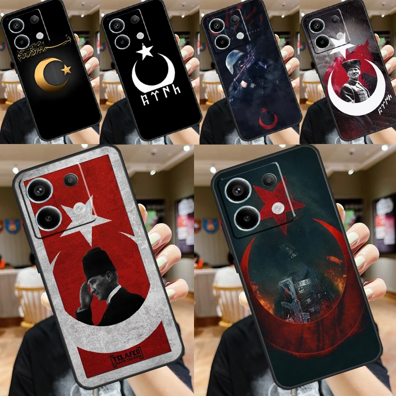 Turkei Turkey Ataturk Flag Case For Xiaomi Redmi Note 11 9 10 12 13 Pro Plus 9S 10S 11S 12S Remdi 13 12 C 9C 10C Cover