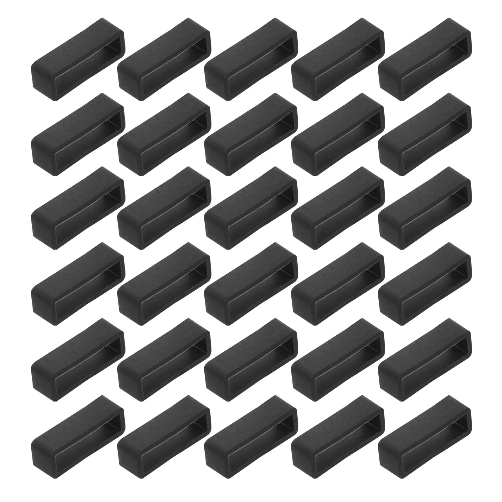 

30 Pcs Watch Band Retaining Hoop Keeper Silicone Clasp Connector Buckle Holder Lightweight Secure Comfortable Anti Slip Strap