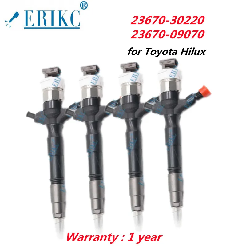 

ERIKC 4 PCS Auto Engine Systems Injector 23670-30220 23670-09070 Injection Nozzle Assembly FOR Toyota Hilux