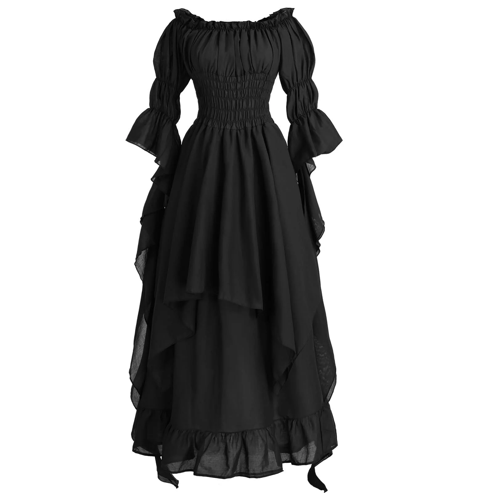 Vrouwen gotische heksenjurk middeleeuwse renaissance kostuum Victoriaanse jurk voor Halloween-feest