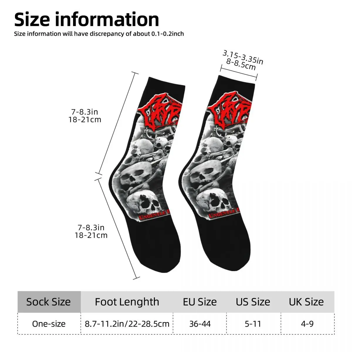 Calcetines para hombre sin costuras, calcetín de estilo urbano, Harajuku, Cryptopsy, novedad