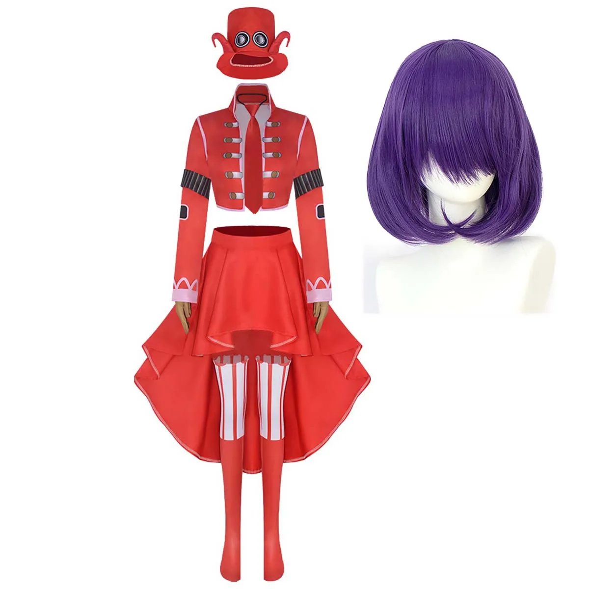 

Аниме Революционная армия Капитан Бло Бетти Косплей Костюм Красная Униформа Парик Костюм