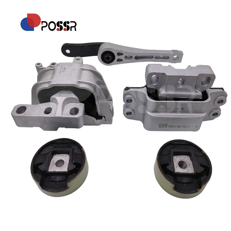 1k0199855AG 1K0199262BE engine spare parts rear upper right engine Mount Kit For vw golf Jetta 1.4TSI CBZB 1.2 TSI 2009 2013 MK6