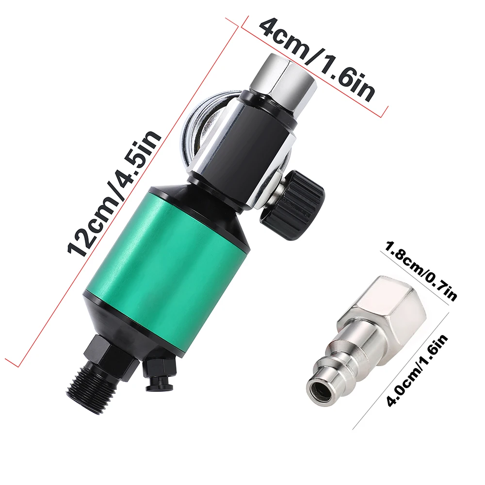 Air Spray Gun 3-in-1 Regulator | Filter, Pressure Gauge & Water Trap for Painting Tools