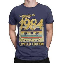 Made In 1984 Limited Edition Birthday Gift T-Shirt for Men Cotton T Shirts 40 Years Old Short Sleeve Tee Shirt Gift Idea Tops