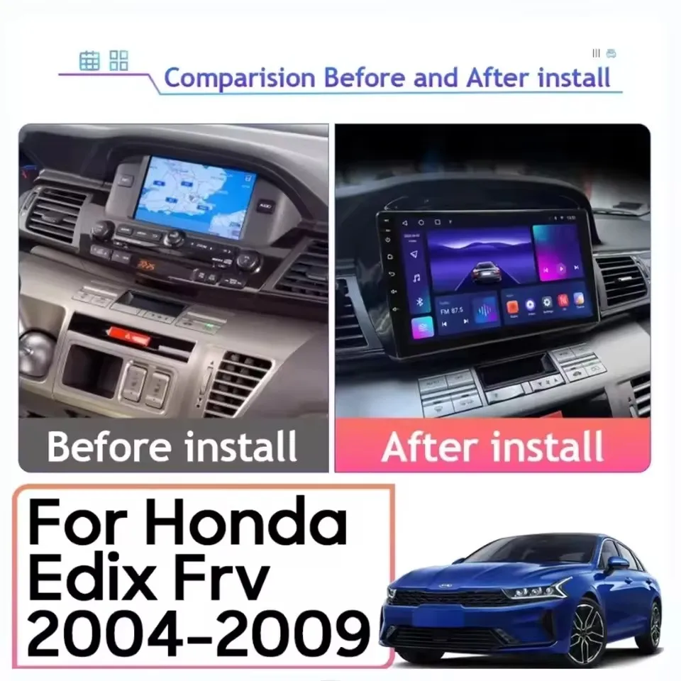 Android 16 For Honda FRV FR-V EDIX 2004 - 2009 Car Radio Multimedia Stereo Video Player NAVI GPS 4G WIFI Carplay Auto