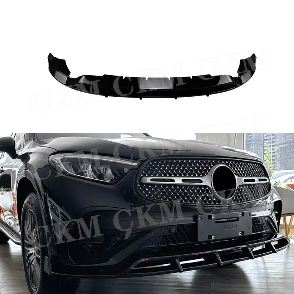 

Car 3Pcs Front Bumper Lip Spoiler Chin Guard Decoration Bodykits Accessories For Benz GLC Class X254 GLC 260 300 Sport 2023+