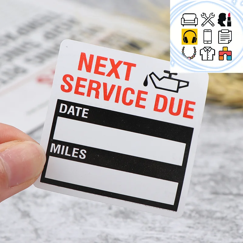 

100 шт./рулон, наклейки с напоминанием о замене масла/сервины, наклейка на окно, наклейка на автомобиль