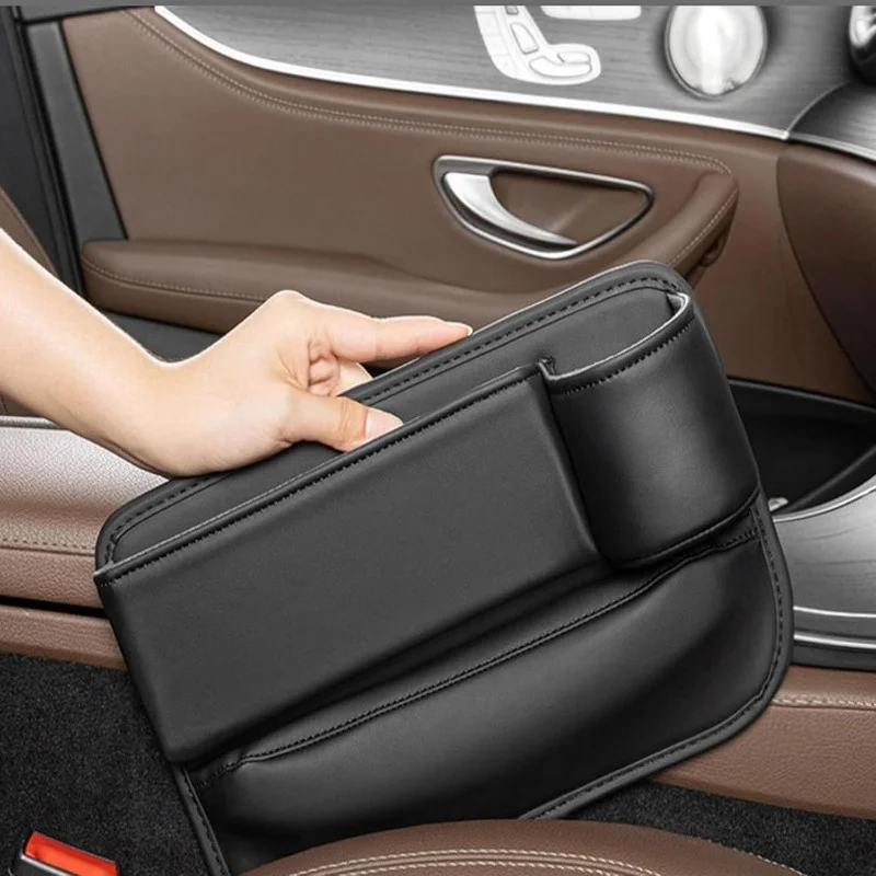 Multifunction Car Seat Gap Filler Storage Bag Made Faux Leather