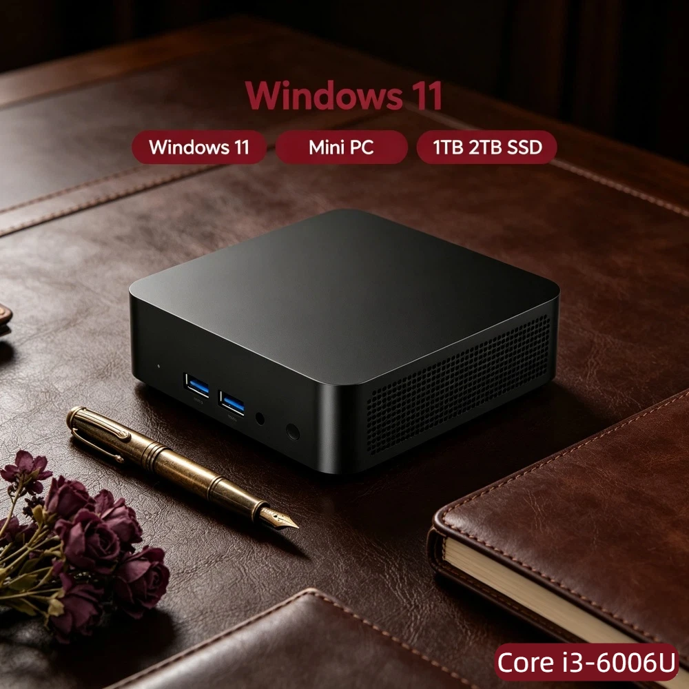 

Powerful Core i3-6006U Windows 11 Pro Mini PC 32GB RAM 1TB/2TB SSD WiFi6 BT5.2 4K HD Office Gaming PC 3 Years Warranty