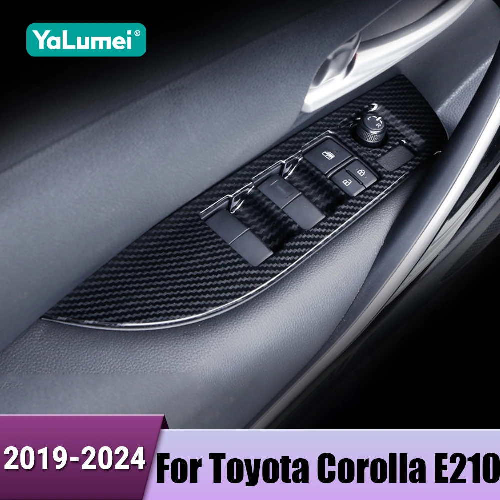 ABS Auto Fenster Glas Lift Schalter Taste Panel Trim Abdeckung Aufkleber Für Toyota Corolla E210 2019 2020 2021 2022 2023 2024 Hybrid