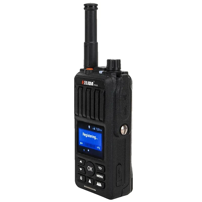 VHF & UHF 4G POC GPS Location Two-way Radio Android Walkie Talkie Mobile Phone HELIDA USB Charging 2G 3G Support Handheld Frost