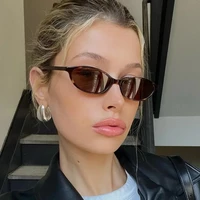 Vintage Small Frame Oval Sunglasses – Black Round Designer Style, Unisex Cool Eyewear for Men & Women, Fashion Circular UV Sun Glasses - Image 3
