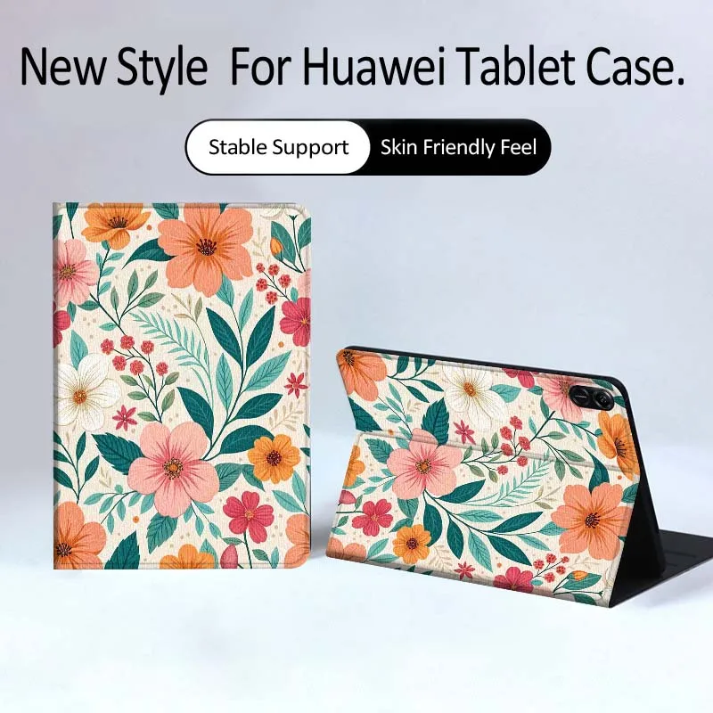 

Artistic Flower Illustration For Huawei MatePad Pro Air 12 X Honor Pad 8 V8 9 13 GT GT2 3 12.6 13.3 Inch Tablet Case