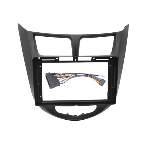 Imagen 2 del producto Fascia de Radio de 9 pulgadas para coche, para Hyundai I-25/Accent/Solaris/Verna 2010-2016, marco Android 2Din, reproductor MP5, Panel estéreo