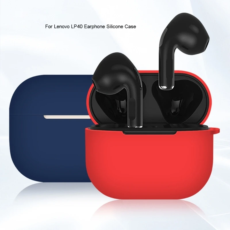 غلاف حماية من السيليكون لهاتف Lenovo LP40 واقي لسماعة الرأس اللاسلكية غطاء حماية من الغبار