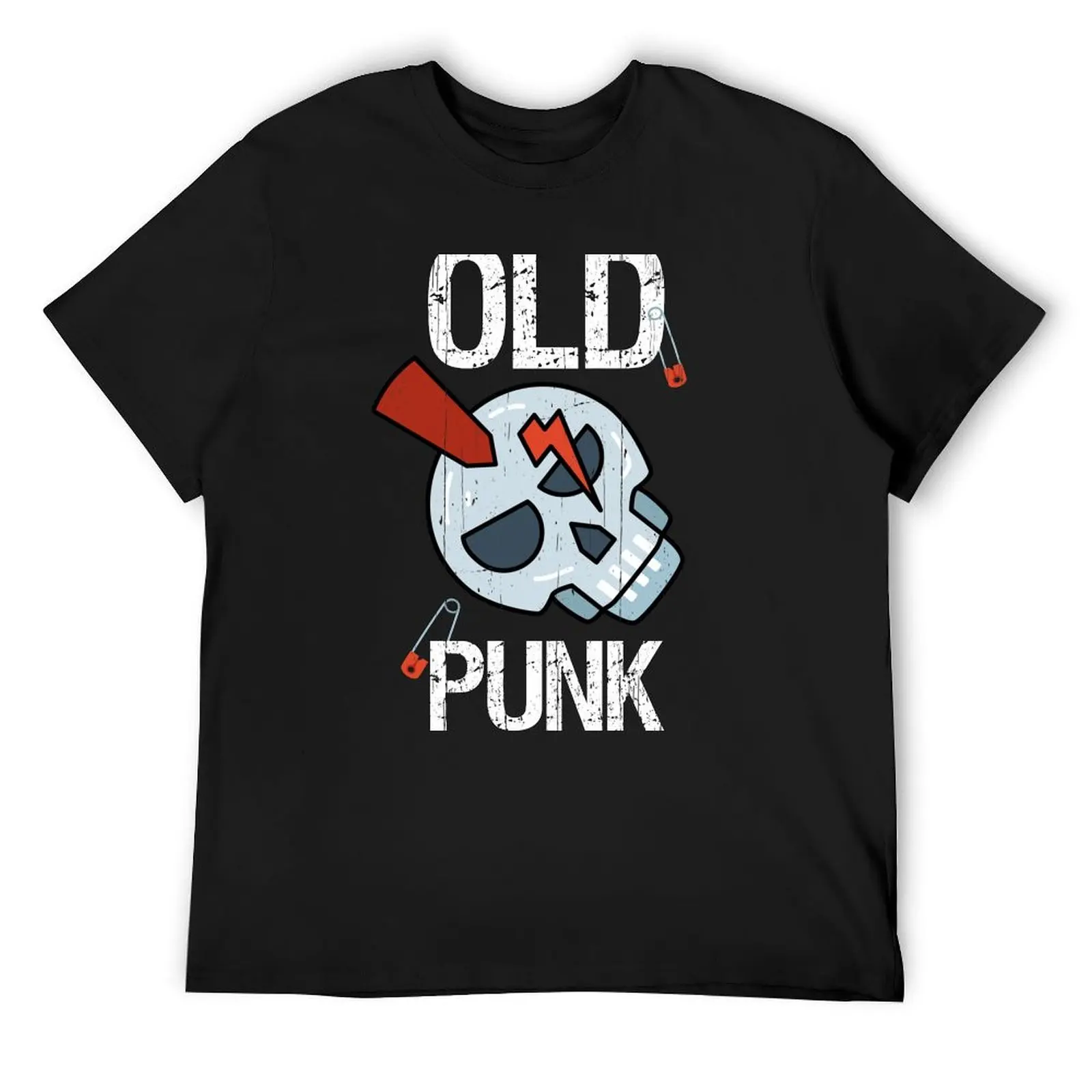 

Футболка Old Punk Skull Distressed, футболка в стиле аниме, кавайная одежда, синяя арховая мужская одежда