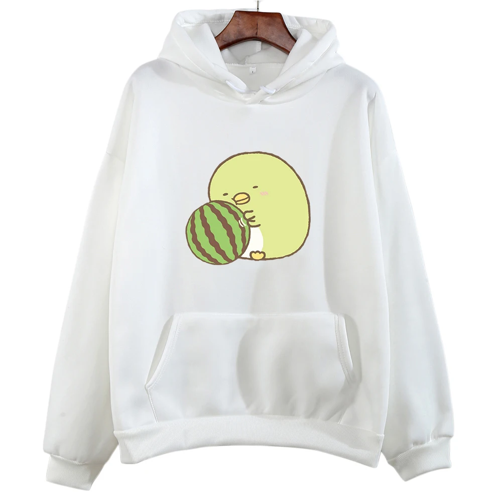 Women/Men Hoodies Sumikko Gurashi Kawaii Animal and Watermelon Sweatshirt Graphic Print Long Sleeve Pullovers Cute Tops for Girl