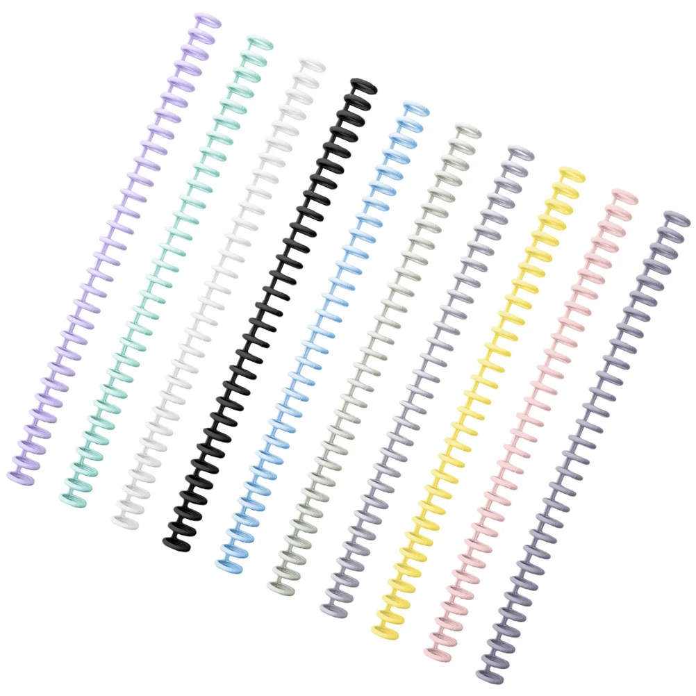 

10 Pcs Loose Leaf Rings Binding Practical Binder Notebook Business Plastic Index Tab File Folder Storage ganizer